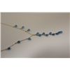 Image 2 : ONE 10KT YELLOW GOLD CASCADING NATURAL BLUE TOPAZ BRIOLETTE NECKLACE. MADE IN A CHOKER