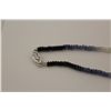 Image 2 : ONE CHOKER LENGTH STRAND OF ROUND SHAPED FACETED NATURAL SAPPHIRE BEADS, 42CM LONG. INCL.