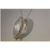 Image 2 : ONE 14KT YELLOW GOLD NATURAL ROCK CRYSTAL (QUARTZ) PENDANT. BEZEL SET WITH 1 OVAL MIXED CUT NATURAL