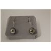 Image 1 : ONE PAIR OF 14KT WHITE GOLD BLACK TAHITIAN CULTURED PEARL AND DIAMOND SET DANGLING EARRINGS. THE