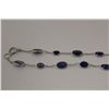 Image 2 : ONE 14KT YELLOW GOLD NATURAL BLUE SAPPHIRE BRACELET. THE BRACELET IS BEZEL SET WITH 14 OVAL MIXED