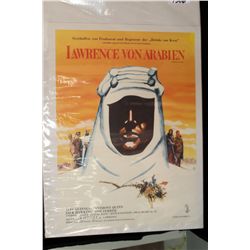 LAWRENCE OF ARABIA, GERMAN ONE SHEET, LINEN-BACKED, BEST PICTURE