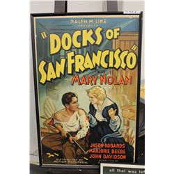 DOCKS OF SAN FRANCISCO, MOUNTED & FRAMED