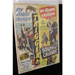 LOT OF 10 ROY ROGERS INSERTS, VARIOUS TITLES CA. 1940'S-1950'S