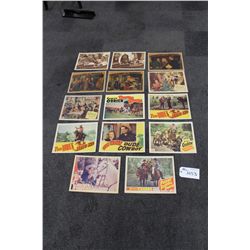 LOT OF 14 WESTERN LOBBY CARDS, VARIOUS TITLES INCL. KEN MAYNARD & BUSTER CRABBE