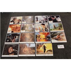 LOT OF 2 LOBBY CARD SETS:  RAIDERS OF THE LOST ARK & RAMBO