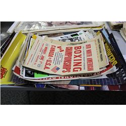 SHELF LOT OF VARIOUS ORIGINAL BOXING POSTERS