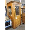 Image 1 : ORIGINAL OAK TELEPHONE BOOTH, FROM CN STATION WINNIPEG WITH VINTAGE PAYPHONE
