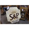Image 1 : ORIGINAL EARLY ENGLISH PUB SIGN, STEEL FRAME S & P MILE CROSS
