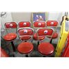 Image 2 : SET OF 6 1940'S PEPSI-COLA DINER STOOLS WITH PORCELAIN BASES