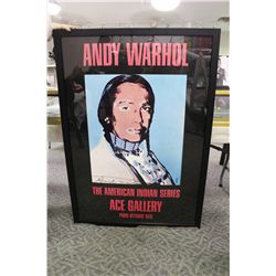 ANDY WARHOL- AMERICAN INDIAN SERIES ACE GALLERY HAND SIGNED POSTER