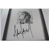 Image 2 : MICHAEL JACKSON HAND DRAWN SELF PORTRAIT, DOUBLE SIGNED. ITEM WAS OBTAINED FROM A CALIFORNIA BASED