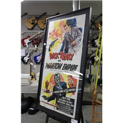 DICK TRACY VS. PHANTOM EMPIRE 3 SHEET, FRAMED