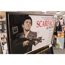 SCARFACE FRAMED 1/2 SHEET, SIGNED BY AL PACINO WITH COA