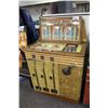 Image 1 : BALDY SEMI-ELECTRICAL TRIPLE BELL SLOT MACHINE IN WORKING ORDER. ACCEPTS 5, 10 AND 25 CENT PIECES