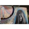 Image 2 : LARGE MIXED MEDIA ORIGINAL OF JANIS JOPLIN ON BOARD 48" X 81"
