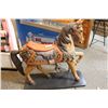Image 1 : CHILDREN'S CARVED WOODEN CAROUSEL HORSE