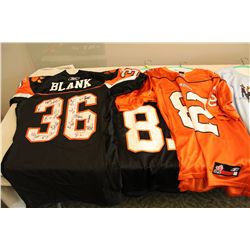 LOT OF 4 AUTOGRAPHED BC LIONS JERSEYS