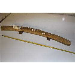 ROSE ELSIE JOHN, NOOTKA "KWA-NA-KI-NULT" (B.1961) "DOG SLED TEAM ON WHALE BONES" WALRUS TUSK IVORY