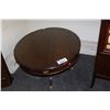 Image 1 : DUNCAN PHYFE STYLE ROUND COFFEE TABLE WITH GLASS TOP 32" WIDE 20" HIGH