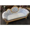 Image 1 : BABY BLUE SETEE 64" WIDE 23" HIGH TO TOP OF ARMS