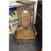 Image 1 : ANTIQUE WOODEN CHAIR, DAMAGED