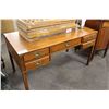 Image 1 : ANTIQUE OAK PARTNERS DESK 53" WIDE 30" HIGH 27" DEEP