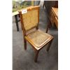 Image 1 : ANTIQUE OAK AND WICKER CHAIR