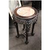 Image 1 : ANTIQUE MAHOGANY AND MARBLE TOP PLANT STAND 32" HIGH 18" WIDE