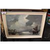 Image 1 : OIL ON CANVAS DEPICTING BOATS IN A HARBOUR 24" X 35" SIGNED LOWER RIGHT "WILL NORDEN"
