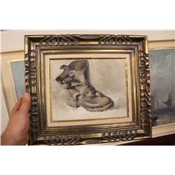 HAROLD LYON 'OLD BOOT' ORIGINAL OIL PAINTING SIGNED AND DATED LOWER RIGHT,  LYON 67 