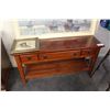 Image 1 : MAHOGANY SIDE TABLE 53 1/2" 28" HIGH 18" DEEP
