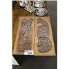 Image 1 : PAIR OF HAND CARVED NATIVE PANELS SIGNED ON THE VERSO "THUNDERBIRD SEA LION HAND CARVED BY MICHAEL