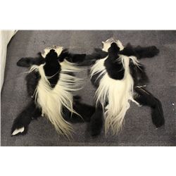 2 RARE BLACK AND WHITE KALOBOUSE MONKEY SKIN RUGS