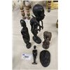 Image 1 : LOT OF 5  AFRICAN EBONY WOOD CARVINGS