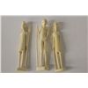 Image 1 : 3 SMALL IVORY CARVINGS, 7" TALL