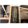 Image 2 : LOT OF BRASS RUBBING PLATES SUPPIES, PRINTING PAPER AND FRAMED BRASS RUBBINGS