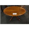 Image 1 : WALNUT OVAL ACCENT TABLE 30" WIDE 18" HIGH