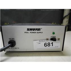 SHURE PS1A POWER SUPPLY (print sequence:) 56119
