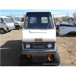 CUSHMAN TURF TRUCKSTER 1,324 MILES, VIN: 1CUNH2220HL009249 3 keys (print sequence:) 6622