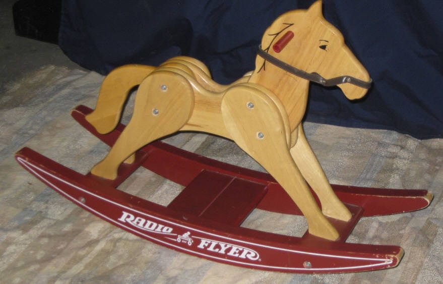 vintage radio flyer rocking horse