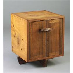 Important GEORGE NAKASHIMA prototype Kornblut cabinet, 1963, with dovetailed case, two paneled do...