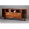 Image 1 : Italian mahogany sideboard attributed of PAULO BUFFO, c. 1950, with drop-front door inlaid with e...