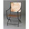 Image 1 : Rare MORGAN COLT Gothic armchair en suite with preceding, with paired peacocks. 37 1/2"x 21" x 23...