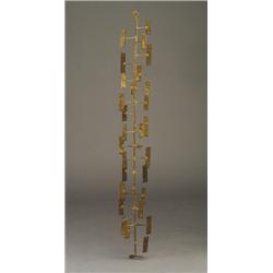 Fine and rare HARRY BERTOIA steel and bronze branch sculpture with projecting rods and "floating"...