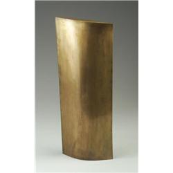 Fine HARRY BERTOIA minimalist bronze scultpure, c. 1965, a monolith with eliptical profile, in a...