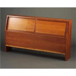Fine and rare GEORGE NAKASHIMA full-size cherry headboard with dovetailed case construction and t...