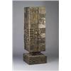 Image 1 : Fine and large PAUL EVANS custom-designed tall cabinet, 1970, with patinated bronze sculpted surf...