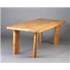 Image 1 : Rare CHARLOTTE PERRIAND pine dining table with splined rectangular top and channeled long edges o...