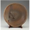 Image 1 : Fine and large PETER VOULKOS stoneware charger, 1987, with protruding clay forms and incised draw...